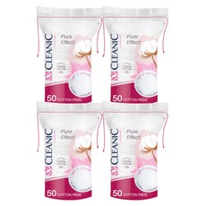 클레아닉 Pure Effect 소프트 터치 화장솜, 50매입, 4개