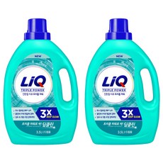 리큐 진한겔 딥클린 트리플 파워 드럼용 액상세제 본품, 3.5L, 2개