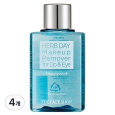 더페이스샵 허브데이 워터프루프 립 앤 아이 메이크업 리무버, 130ml, 4개