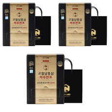 고철남홍삼 하루한포 홍삼스틱, 100회분, 1L, 3개 1000ml, 3개