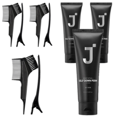 J.Sup Style J. 男士自我燙髮，燙髮刷 + 夾子 + 手套 + 燙髮套裝, 120ml, 3個