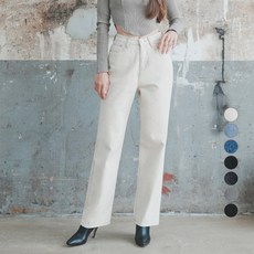 와르 와르 여성용 와이드 면 데님 팬츠