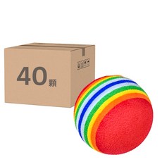 無品牌 高爾夫EVA安全練習軟球, 紅色彩球, 40顆, 室內安全練習
