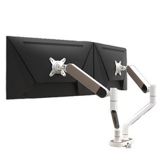 카멜 패브릭 마운트 듀얼 거치대 모니터암 CA3D, 화이트, 1개