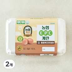 농협 EPC 무항생제 인증 동물복지 유정란 780g, 2개, 15구 2개, 15구