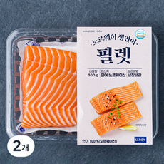 리로이 신세계푸드 생연어 필렛 (냉장), 300g, 2개