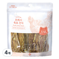 초심 강아지 프레시 육포 간식, 혼합맛(닭가슴살/소프트 스테이크), 300g, 4개