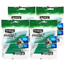 Schick 舒適牌 Exacta 2 敏感拋棄式刮鬍刀, 10入, 4個