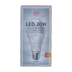 旭光 LED燈泡 30W, 黃光, 1個