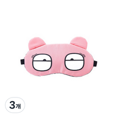 귀여운 표정 안대 10 반눈 핑크, 1개입, 3개