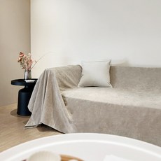 Hoom 禾暮生活 防水防貓抓沙發布 桌布 溫柔奶茶 180*300, 300 x 180cm, 1個