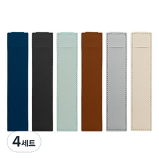코히모 다이어리 펜 고정 밴드 홀더 6종 세트 4W141, 혼합 색상, 4세트