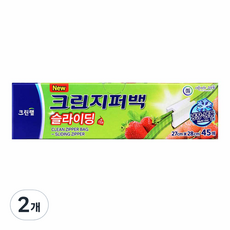 크린랲 대용량 슬라이딩 지퍼백 27 x 28 cm, 대(L), 45개입, 2개 대(L), 45개입, 2개