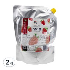 진양 딸기잼 파우치, 1kg, 2개