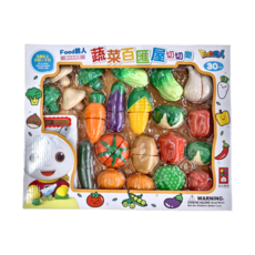 風車圖書 Food超人 趣味家家酒 Set 蔬菜百匯切切樂, 附Food超人手冊, 1組