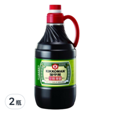 KIKKOMAN 龜甲萬 甘醇薄鹽醬油，二次釀造，100%純釀造, 1.6L, 2瓶