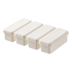 FaSoLa 食品級鉑金矽膠卡通製冰盒, 長條白色, 16.9 x 10 x 3.6cm, 1個