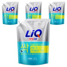 LiQ 去污環保洗衣精補充包 滾筒洗衣機用, 2.1L, 4入