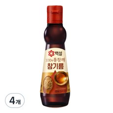 백설 100% 통참깨 참기름, 320ml, 4개