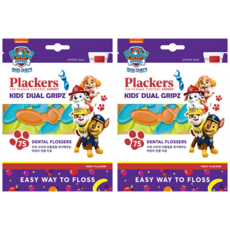 plackers 派樂絲 兒童牙線棒, 6cm, 75支, 2包