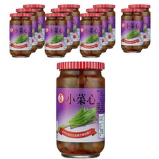 金蘭 小菜心, 清爽醬菜, 甘甜美味, 無添加味精、無人工色素、無防腐劑, 396g, 12罐