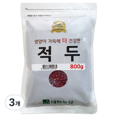 대한농산 적두 팥, 800g, 3개