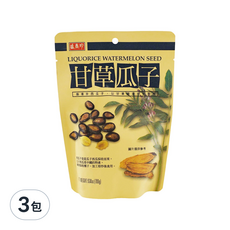 盛香珍 甘草瓜子 全素, 180g, 3包