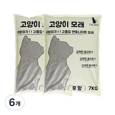 캣필드 벤토나이트 고양이모래 무향, 10L, 6개