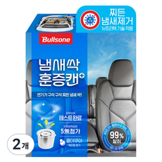 불스원 에어컨히터 차량실내 겸용 냄새싹 훈증캔 플러스 쿨 아쿠아향 본품, 5g, 2개