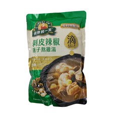 得意的一天 剝皮辣椒蓮子熬雞湯，有料熬鮮湯，含鮮甜肉塊，3-4人份, 800g, 1包