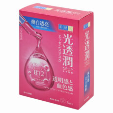HADALABO 肌研 光透潤血色感美白面膜 7片, 維他命B12調理肌底循環, 改善暗沉蠟黃, 雙重精華直達肌底, 抑制色素生成, 重現白皙透亮, 1盒