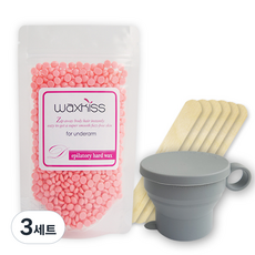 왁스키스 셀프왁싱 올인원키트 왁스스트립 겨드랑이 전용, 100g, 3세트