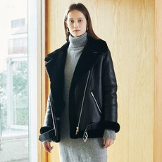 스페로네 여성용 리얼 B3 오버핏 무스탕