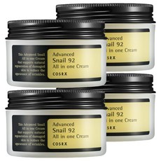 COSRX 高級蝸牛92精華霜, 100g, 4罐