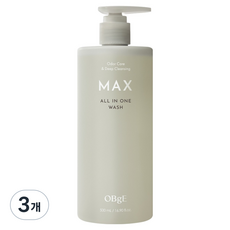 OBge 남성용 오브제 맥스 올인원 워시, 3개, 500ml
