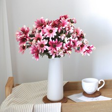 조화 고급 성묘 꽃다발 L1들꽃데이지 2p, 연핑크