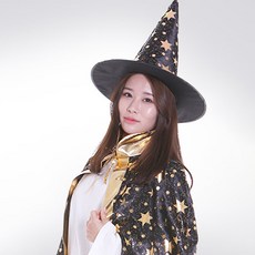 리빙다 뉴스타 망토 모자 세트 중, 블랙, 1세트 블랙, 1세트
