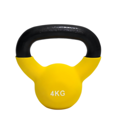 AD-ROCKET 頂級鑄鐵壺鈴 KettleBell, 繽紛色彩 4kg 6kg 8kg 10kg 12kg 14kg 20kg 可選, 黃色, 1個
