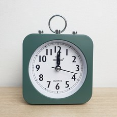 Goods Ticks復古靜音桌上型鬧鐘, 綠色