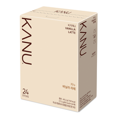 KANU 香草拿鐵即溶咖啡粉, 17.3g, 24條, 1盒