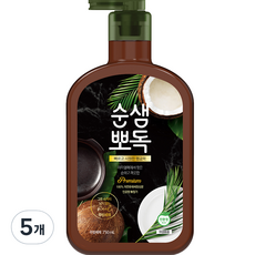 순샘 뽀독 주방세제 무향 본품, 5개, 750ml