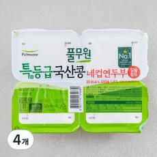풀무원 특등급 국산콩 네컵연두부, 360g, 4개