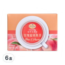 Magnet 曼寧 玫瑰蜜桃水果茶，15包入，不含咖啡因和人工色素，德國花草原料, 15包, 2g, 90包