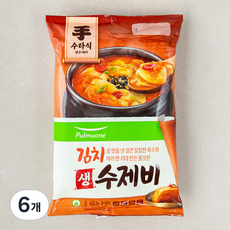 풀무원 김치 생 수제비 2인분, 6개, 423.2g