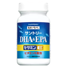 SunTORY 三得利魚油DHA&EPA+芝麻明E 415毫克, 120顆, 含維生素E, 幫助入睡, 提升專注力, 415mg, 1罐