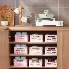 MF Store Pastel 多功能折疊置物架收納盒, 粉色, 2個
