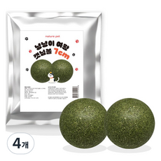네이처펫 고양이 여왕 캣닢볼 7cm, 4개, 250g, 캣닢맛