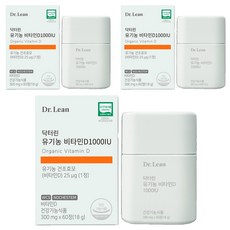 닥터린 유기농 비타민D 1000IU, 60정, 300mg, 3개 60개, 3개