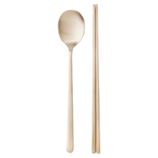 LIHAN Living Curator 黃銅餐具組, 湯匙2入 + 筷子2入, 筷子2雙 + 湯匙2支, 11840, 1組
