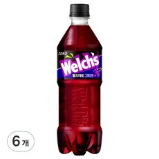 웰치스 웰치 제로 그레이프맛, 6개, 600ml - 처치스